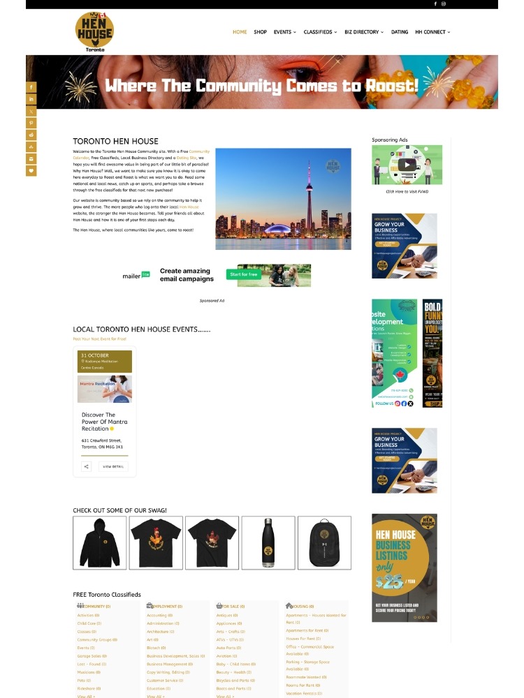 Hen House Project - Toronto Community Website